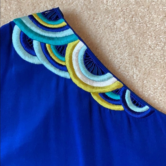 Trina Turk One Shoulder Blue Dress - Picture 4 of 6